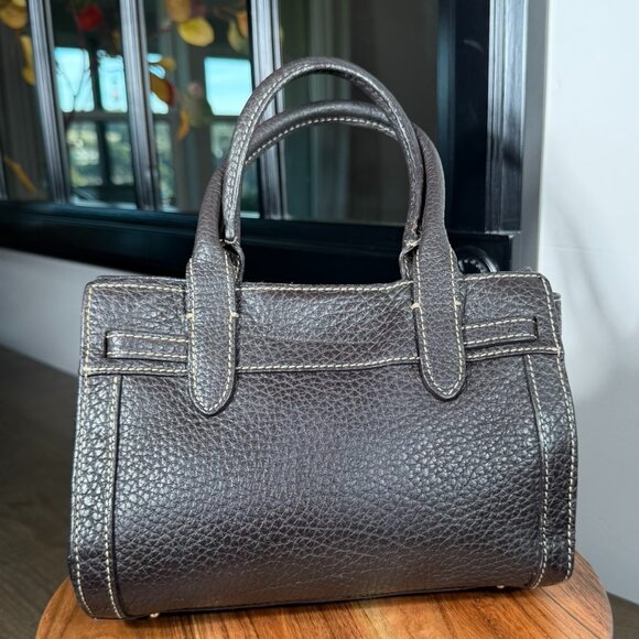 Dooney & Bourke Mini Pebbled Leather Tassel Satchel β Black - Picture 2 of 13